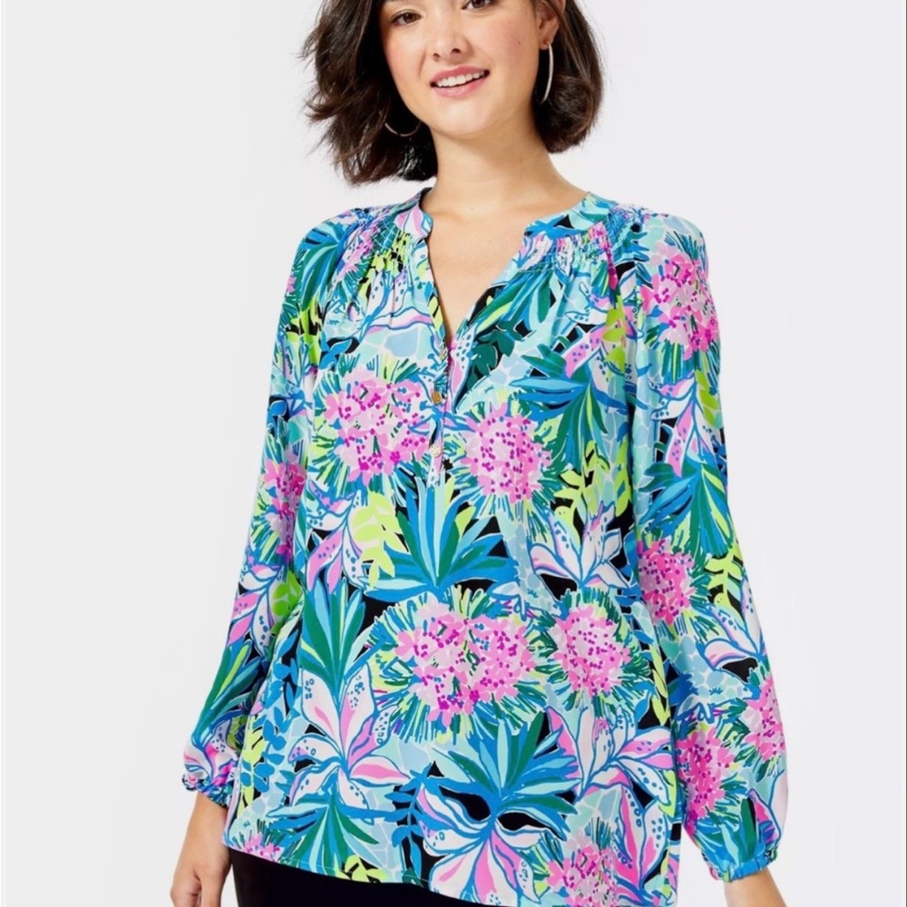 Lilly Pulitzer Elsa Top in You Me and Giraffee Print